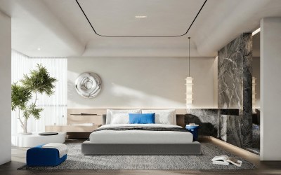 现代卧室3D模型下载